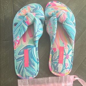Lilly Pulitzer Colorful Tropical Sandals